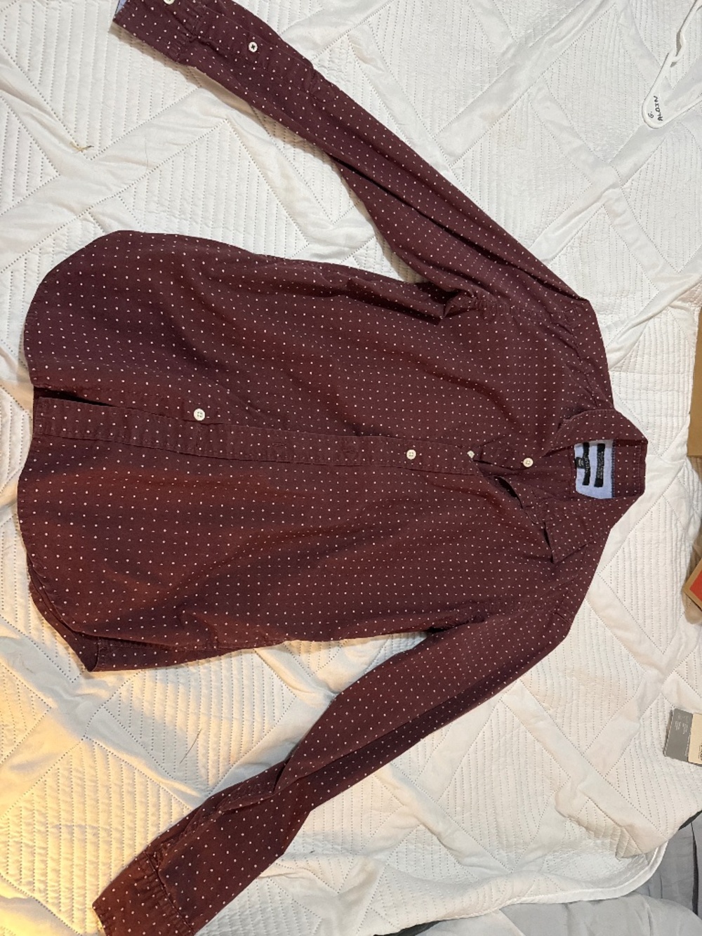 Banana republic Slim fit small men’s dark red button down
